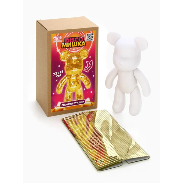 Зеркальная алмазная мозаика bearbrick Disco Bear