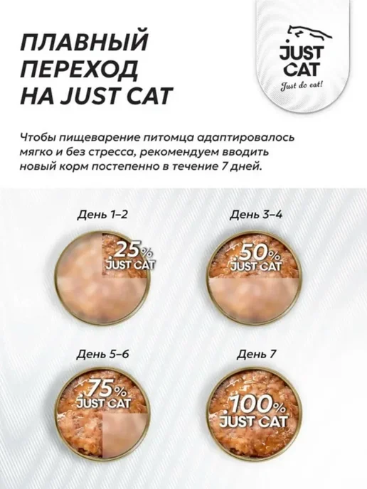 Just Cat Влажный корм для кошек, с курицей и кроликом 100 г х 6 шт, 100 г, 6 шт, фото 7