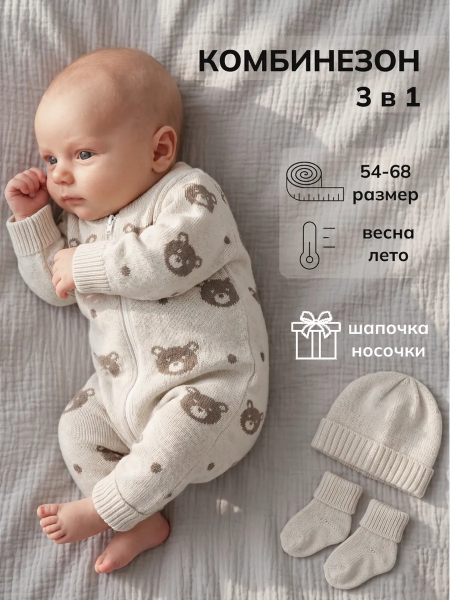Комбинезон для новорожденных комплект на выписку