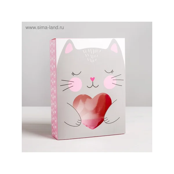 Коробка подарочная для сладостей Котик, 20х15х5 см