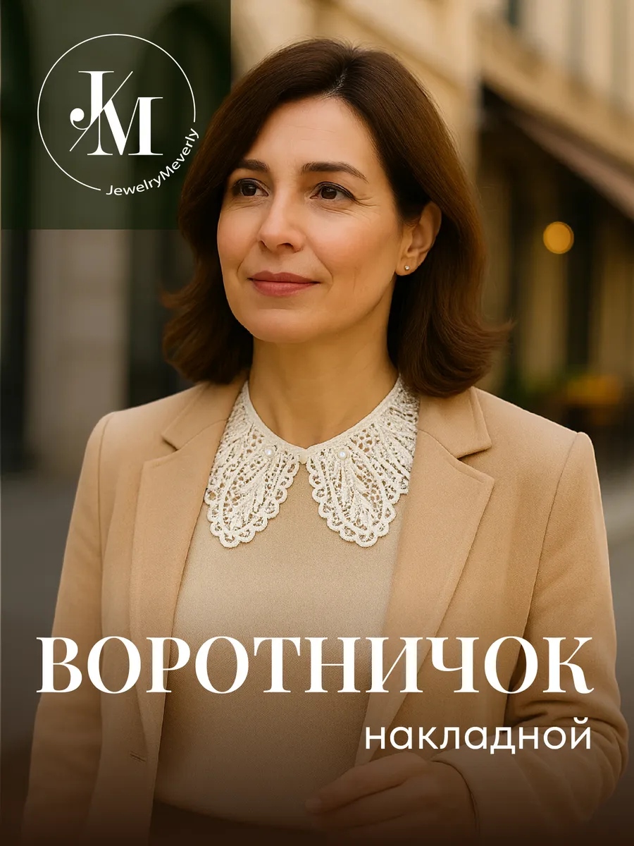 Воротник съемный накладной кружевной