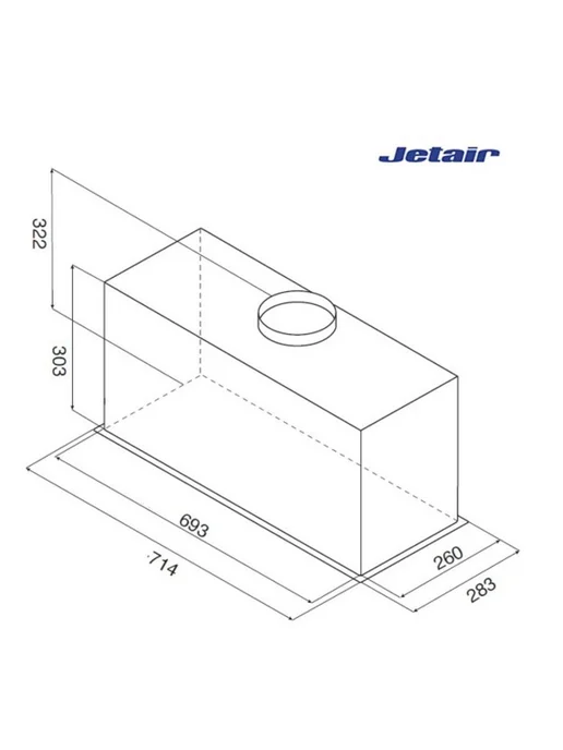 Jetair Вытяжка встраиваемая PLANE LUX BL MAT A 72, черный, фото 5