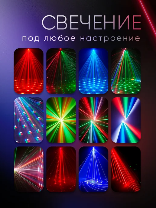 Квинс Лазерный проектор светомузыка Beatix с пультом управления, вариант, фото 2