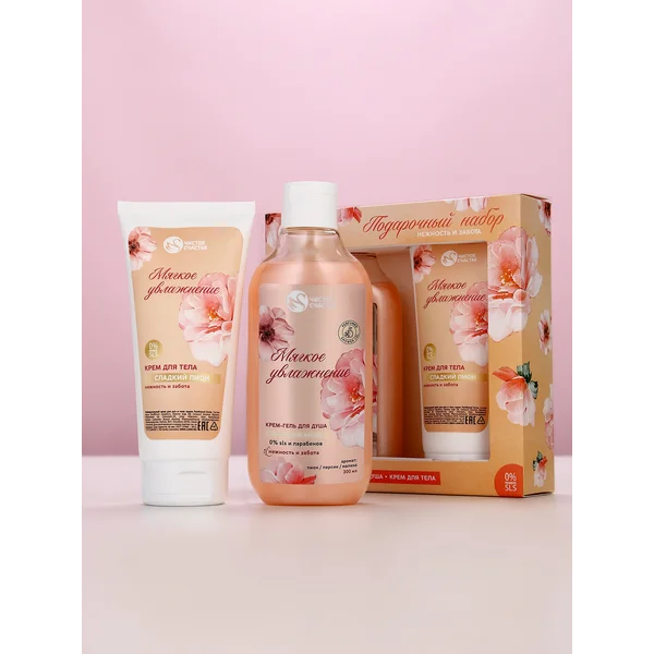 Подарочный набор гель для душа и крем для тела