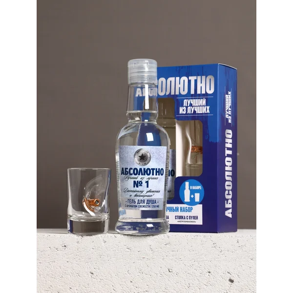 Подарочный набор гель для душа и стопка