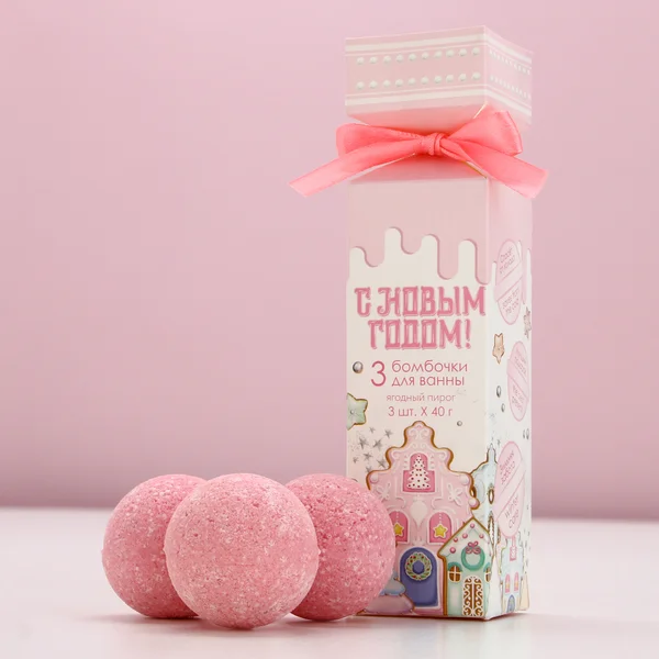 Бомбочки для ванны, аромат ягодный пирог, 3×40 г