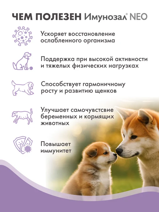 Имунозал Витамины для иммунитета для средних и крупных собак 6 таб, вариант, фото 7