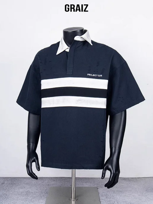 トップス Project G/R Bullied POLO Shirts Navy 프로젝트 G/R 불리드 폴로 셔츠 네이비 | PROJECT G/R | KREAM