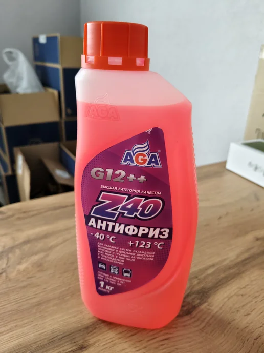 AGA антифризы Антифриз Z-40 G12++ готовый -40С красный, красный, фото 4