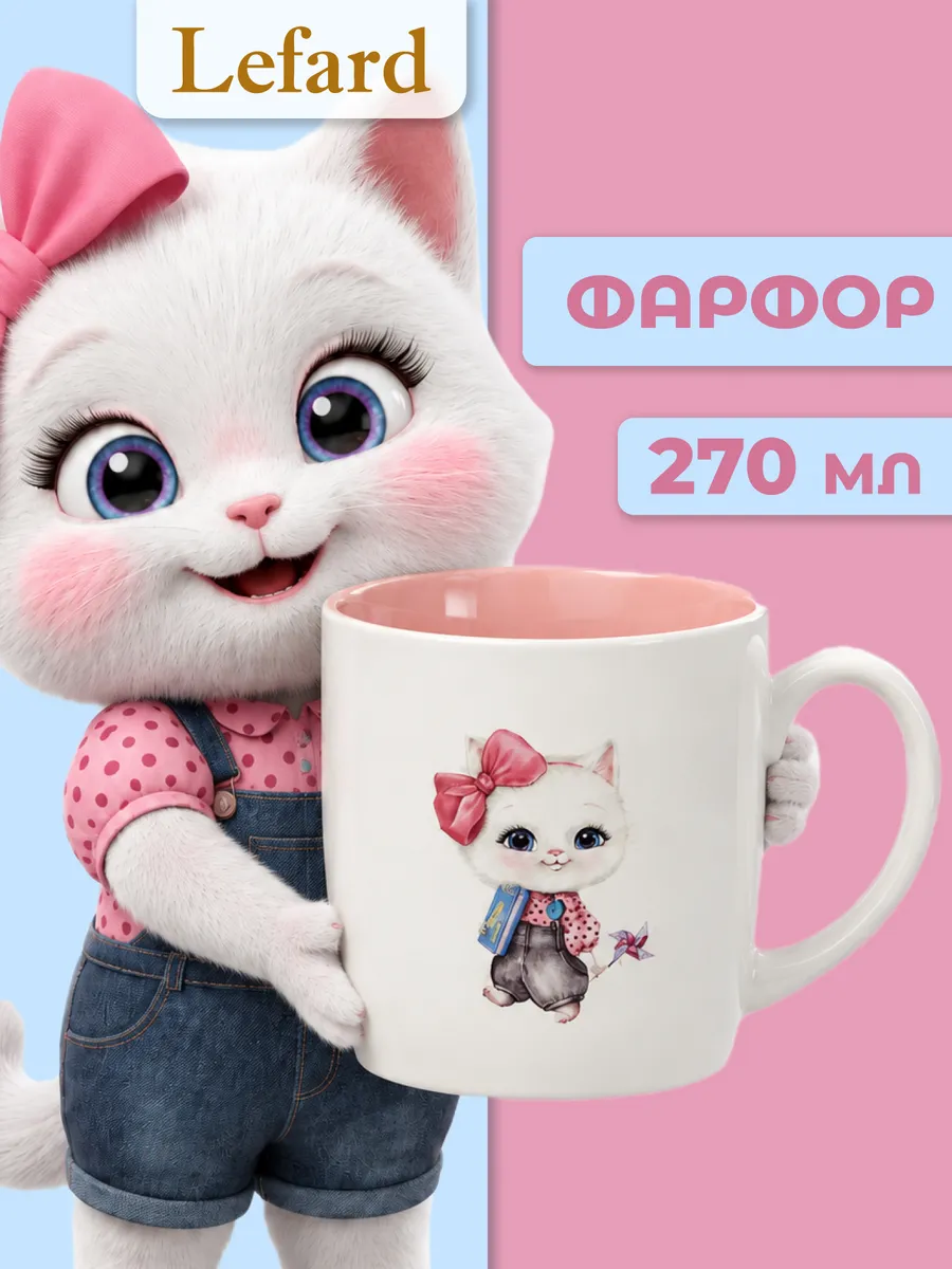 Кружка 270 мл для чая детская "Моя умница" фарфоровая