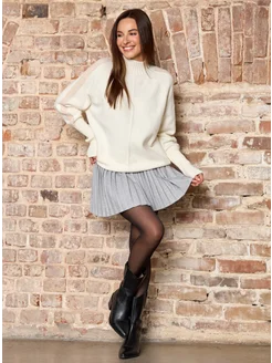 МОДАМА Свитер оверсайз кашемировый с воротником стойка - фото 11