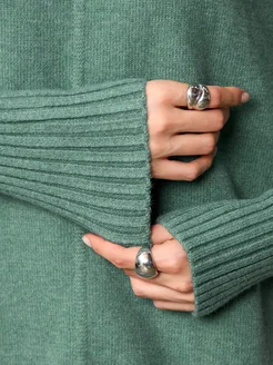 МОДАМА Свитер оверсайз кашемировый с воротником стойка - фото 6