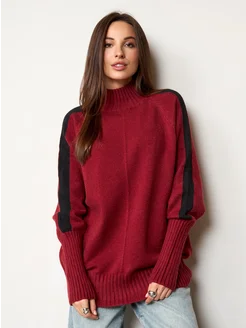 МОДАМА Свитер оверсайз кашемировый с воротником стойка - фото 18