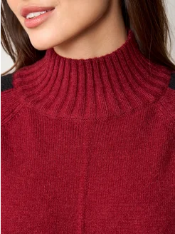 МОДАМА Свитер оверсайз кашемировый с воротником стойка - фото 6