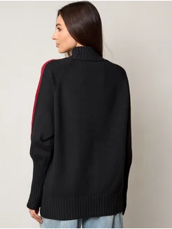 МОДАМА Свитер оверсайз кашемировый с воротником стойка - фото 13