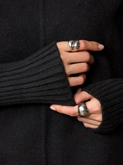 МОДАМА Свитер оверсайз кашемировый с воротником стойка - фото 6