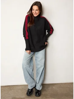 МОДАМА Свитер оверсайз кашемировый с воротником стойка - фото 8