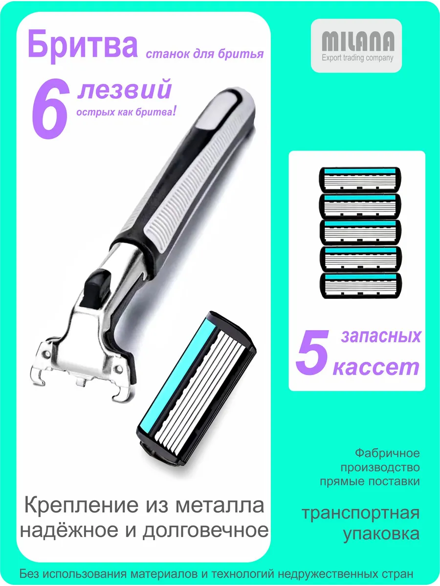 Бритвенный станок мужской со сменными кассетами