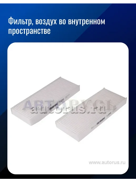 FILTRON Фильтр воздуха частичный 200x213x34 мм для RENAULT NISSAN, 262x100x26 мм, 2 шт