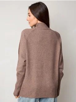 МОДАМА Свитер оверсайз кашемировый с воротником стойка - фото 10