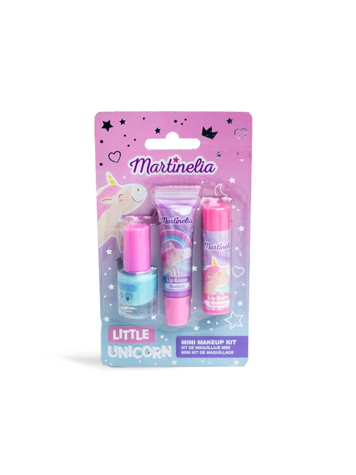 Martinelia Мини набор лак для ногтей, блеск и бальзам для губ, голубой, фото 3