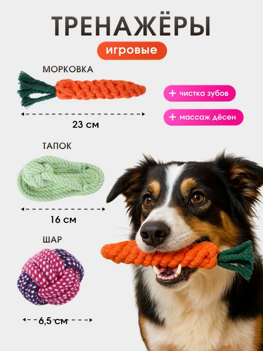 HOMEFOX Игрушки для собак набор 10 в 1, синий, фото 4