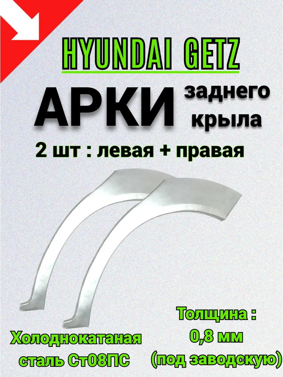 Арка Hyundai Getz (5-и дверный) заднего крыла, 2 шт