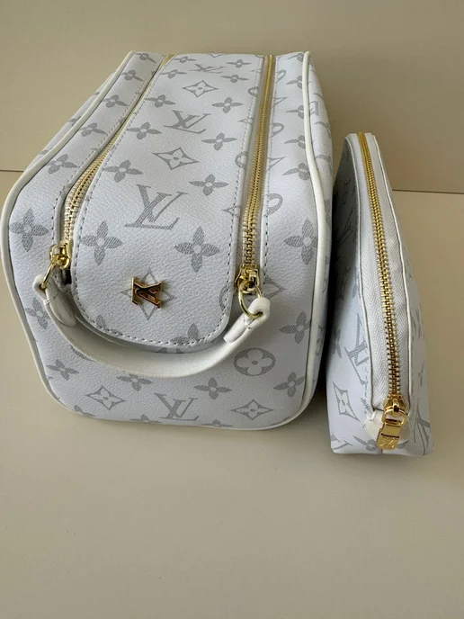 Органайзер для хранения косметичка Louis Vuitton, белый, фото 4