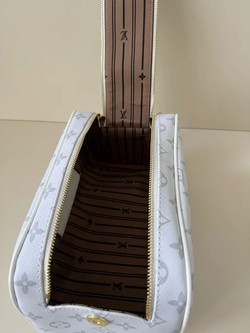 Органайзер для хранения косметичка Louis Vuitton, белый, фото 6