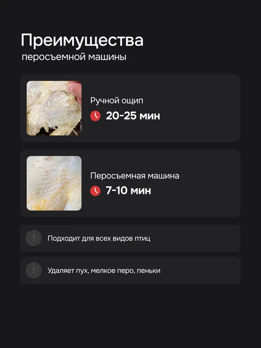 Пух и Перо Перосъемная машина для птицы электрическая, вариант, фото 3