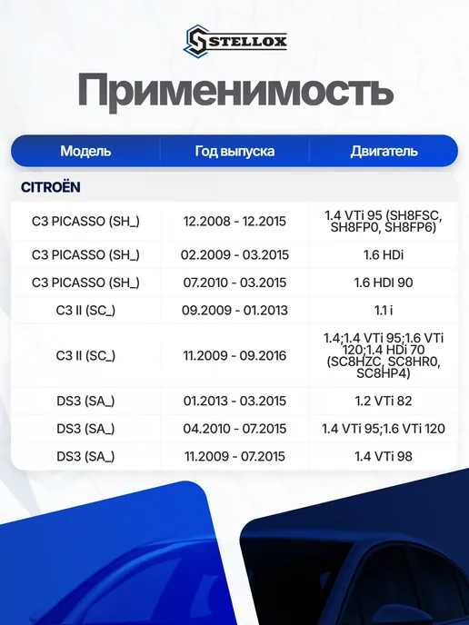 STELLOX Трос ручного тормоза задний для CITROEN C3 PICASSO, вариант, фото 4