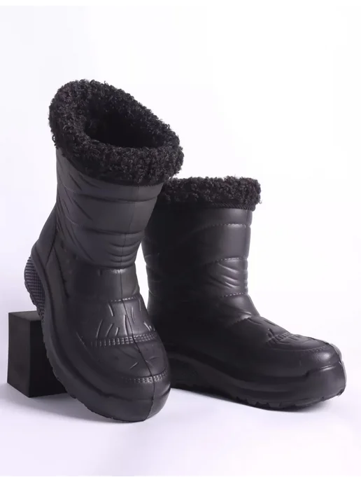Brends RsR Сапоги дутики сноубутсы зимние утепленные эва, черный, фото 2