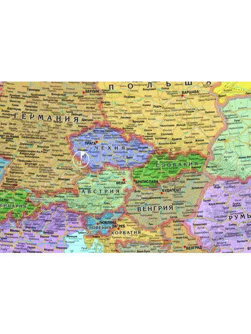 АГТ Геоцентр Карта Европы 58х41 см, картонная, в тубусе, 58x41 см, фото 2