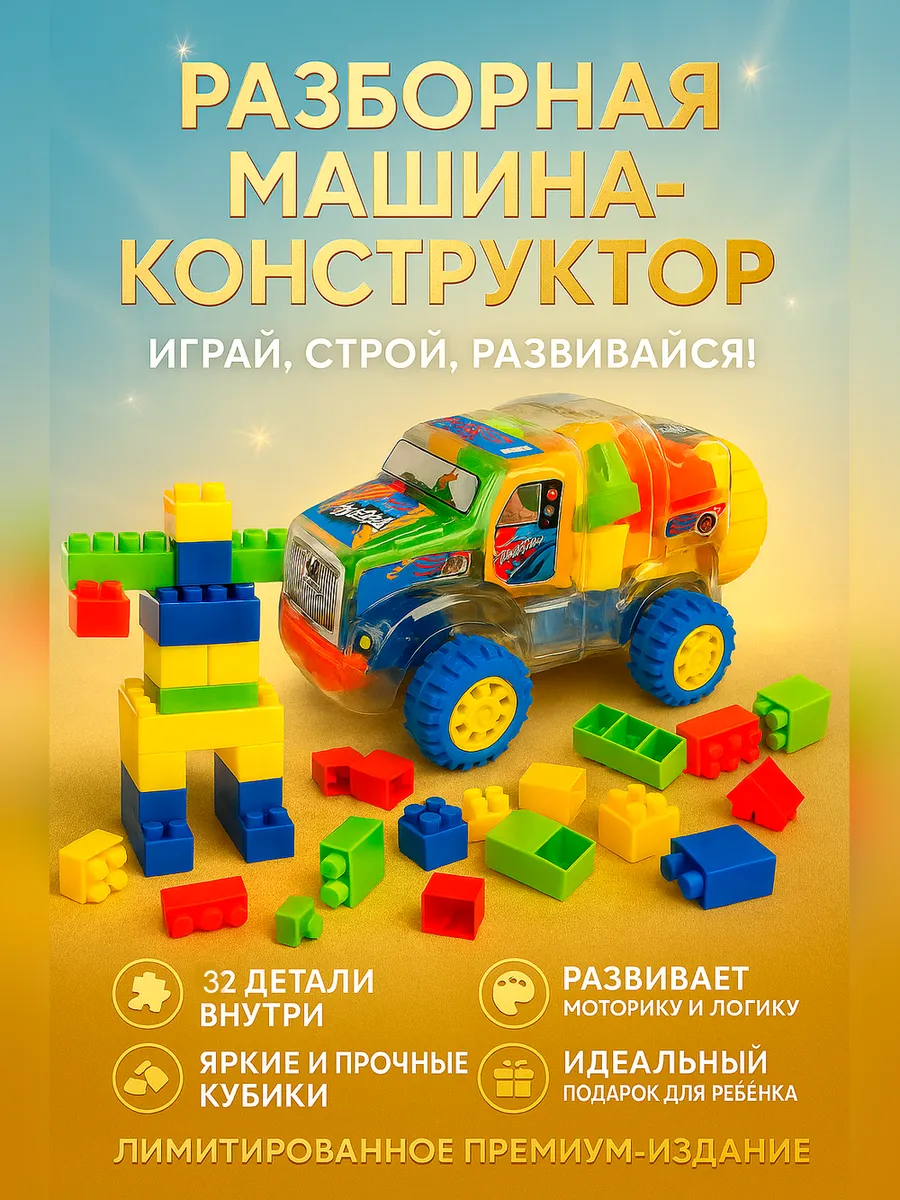 Машинка конструктор 2 в 1 миниблоки мини лего в дорогу