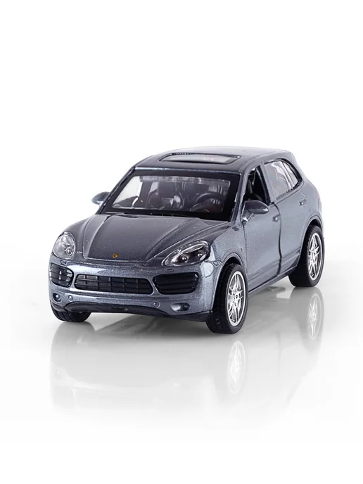 MSZ Детская машинка металлическая Porsche Cayenne с трейлером, серый, фото 8