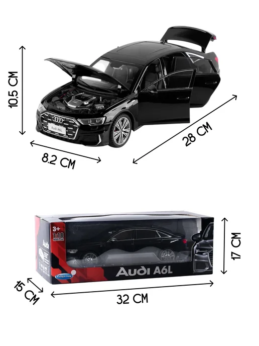 Vulpes Машинка металлическая AUDI A6L, 6 л, фото 2
