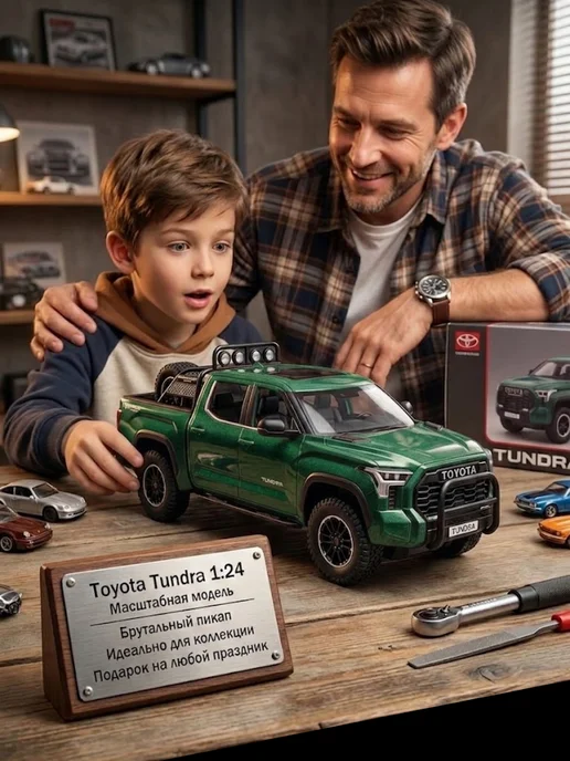 Vulpes Машинка металлическая пикап Toyota Tundra, черный, фото 8