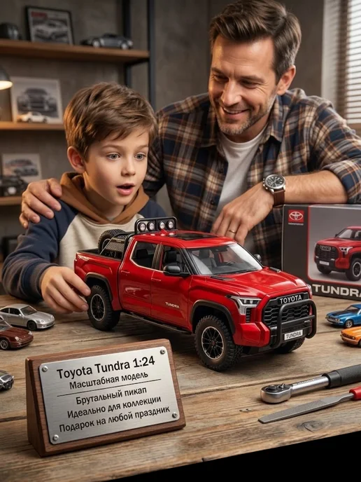 Vulpes Машинка металлическая пикап Toyota Tundra, красный, фото 8