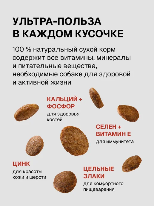 Сухой корм ULTRA для собак, взрослые, говядина, 12 кг, фото 4