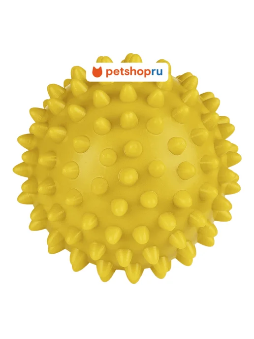 PetShop Игрушка для собак "Персей", мяч для массажа, 8,5 см Tappi, желтый, фото 2