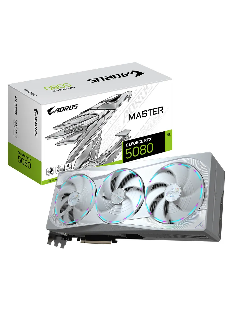 Видеокарта RTX 5080 16 ГБ RTL (GV-N5080AORUSM ICE-16GD)