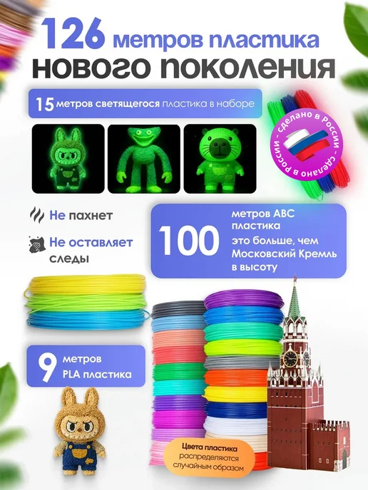 bebe 3д ручка набор с трафаретами и пластиком, вариант, фото 4