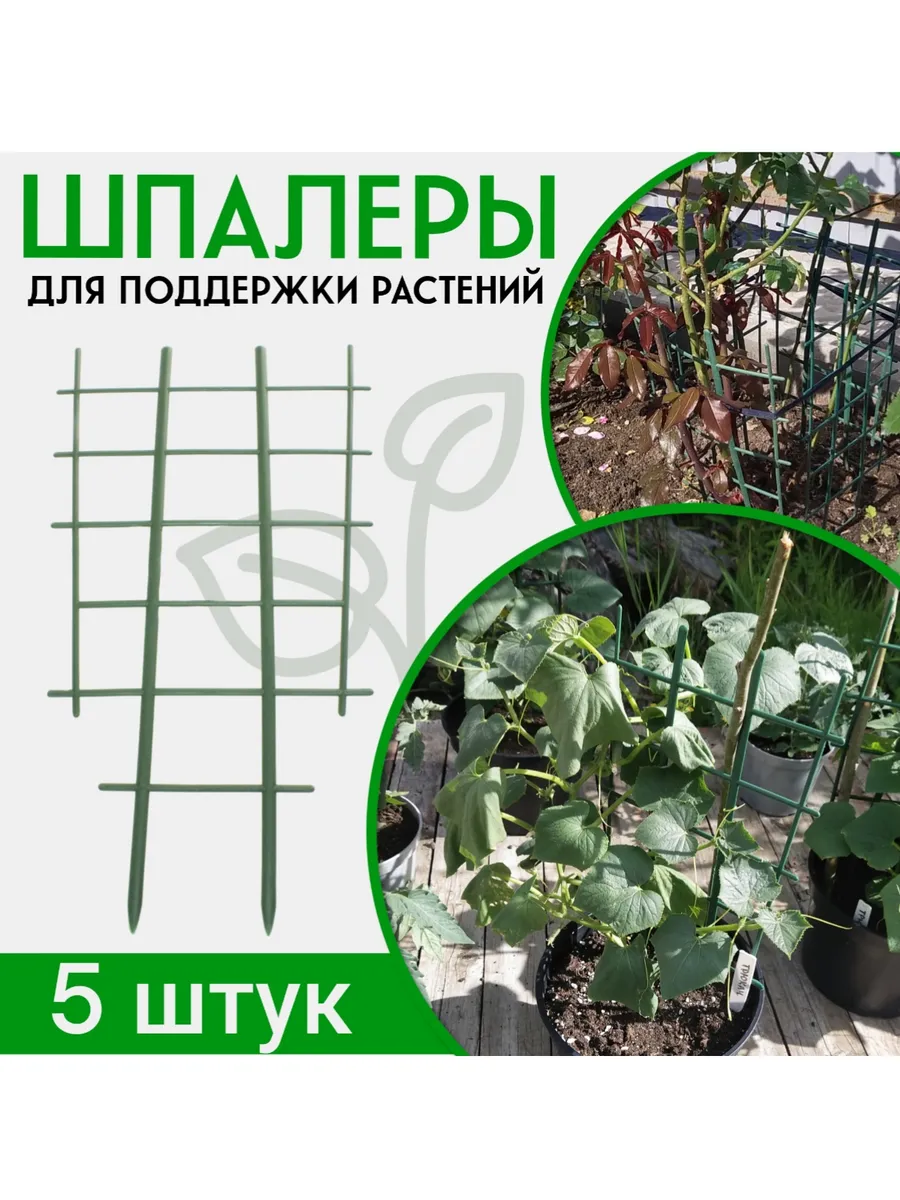 Опора для растений 5 штук, высота 46 см