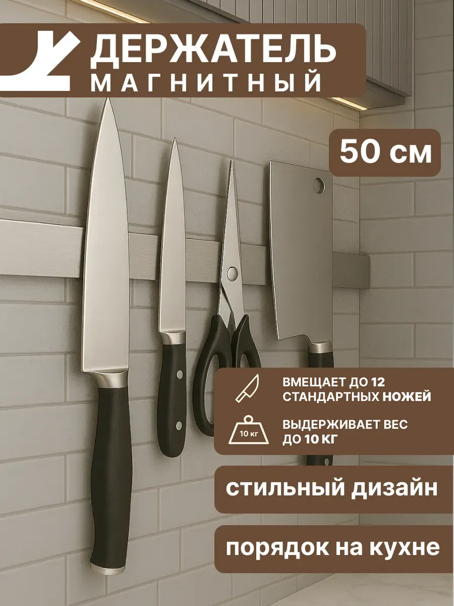 Магнит для ножей магнитный держатель подставка на стену