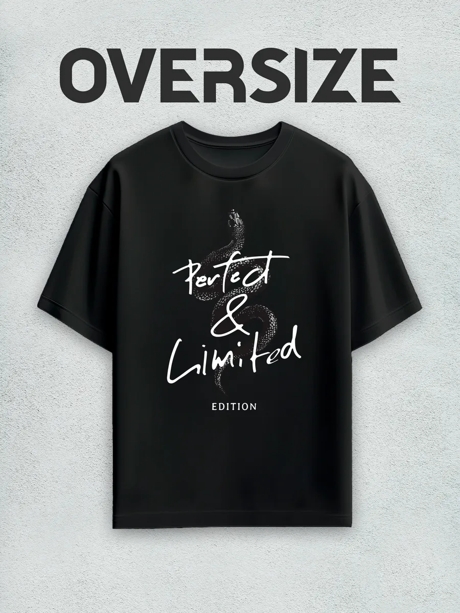 Футболка оверсайз streetwear с принтом змея