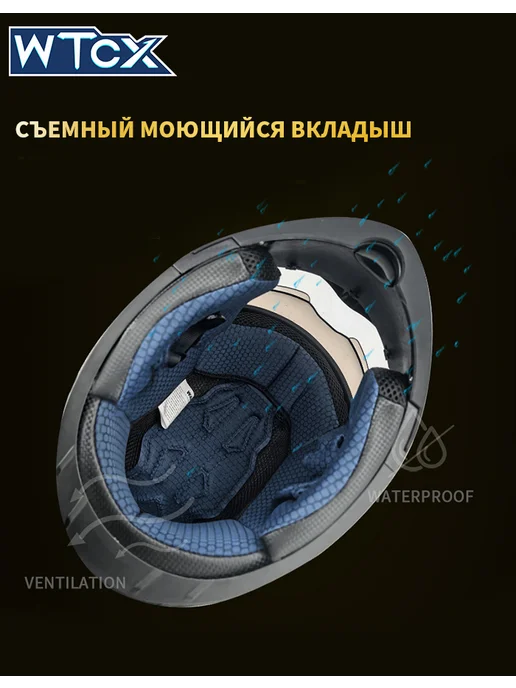 высококачественный шлем 3C DOT, черный, фото 5