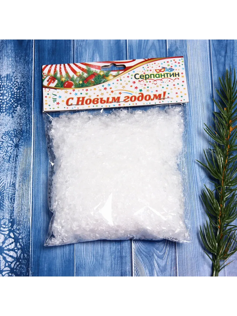 Искусственный снег 12*13 см (50г)