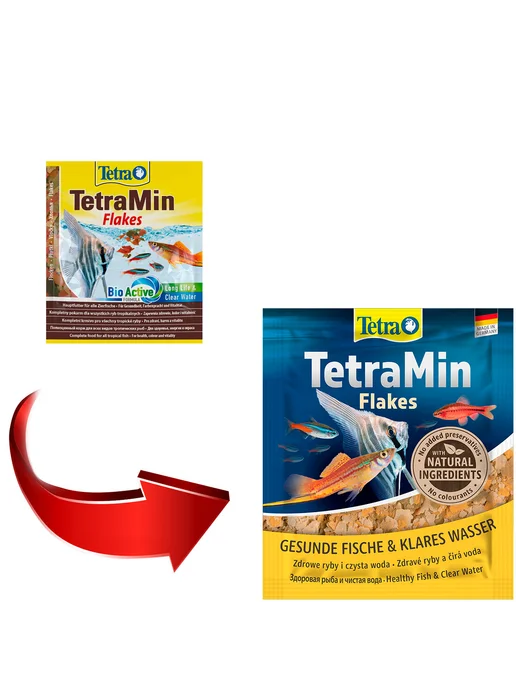 TETRA Корм для рыбок аквариумных хлопья TetraMin Flakes 100 мл, 12 г, 10 шт, фото 2