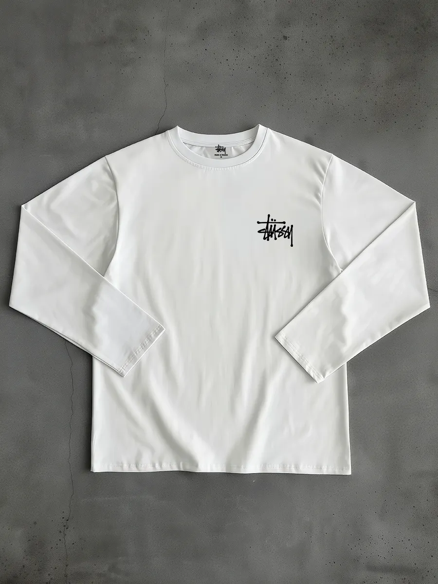 Лонгслив с принтом оверсайз Y2K Stussy стуси sk8