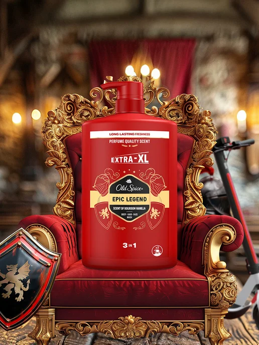 Old Spice Гель для душа мужской 3в1 Epic Legend, 1000 мл, 1 л, фото 6